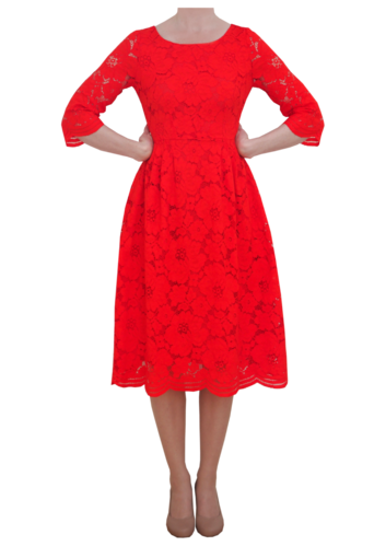 Nancy, punainen upea pitsimekko